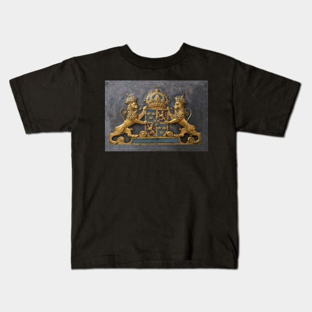 Coat of arms of Sweden. Kids T-Shirt by Luggnagg